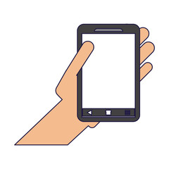 Hand with smartphone