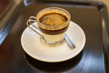 Cafe bombon is a mix of espresso and condensed milk, popular in Spain