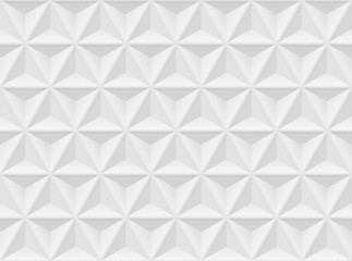 Vector white horizontal background. Seamless volumetric geometric pattern. Modern seamless pattern.