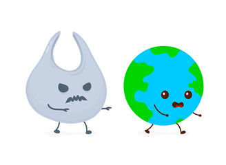 Angry evil plastic bag kills planet Earth