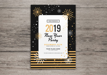 New Year's Party Flyer Layout