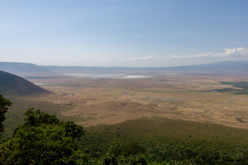 View towards Ngorongoro crater in Tanzania