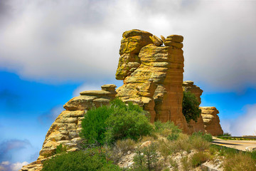 Hoodoo rock formations in the Mount Lemmon mountains of Arizona