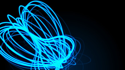 Abstract 3D big data visualization. Cybernetic machine, mechanism. Complexity and data flood of modern digital age. 3D rendering.