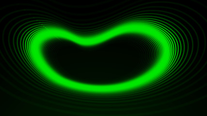 Abstract 3D big data visualization. Abstract futuristic 3D speed tunnel warp. Complexity and data flood of modern digital age. 3D rendering.