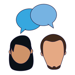 Couple talking avatar