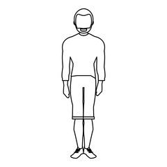 Young handsome man in black and white