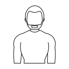 Young handsome man in black and white