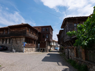 Fototapeta na wymiar Old houses in Sozopol