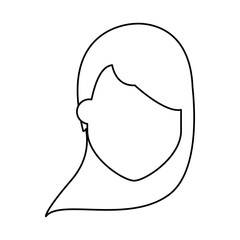 Obraz na płótnie Canvas Woman faceless head in black and white