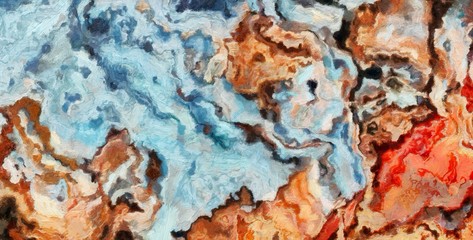 Detailed close-up grunge clouds abstract background. Dry brush strokes hand drawn oil painting on canvas texture. Creative simple pattern for graphic work, web design or wallpaper.