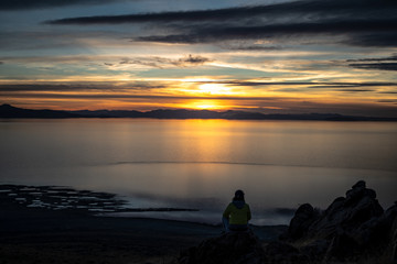 Salt lake sunset