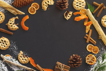 Italia Roma,26/11/2018 Christmas decoration on wooden background © tiky224