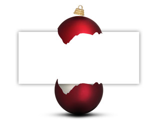 Pallina di Natale con pannello al centro