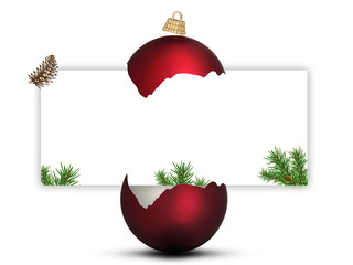 Pallina di Natale con pannello al centro
