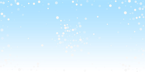 White dots Christmas background. Subtle flying sno