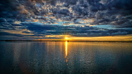 Sunset in Alfafar rice fields