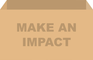 Make An Impact Donation Box Vector