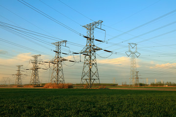 high voltage electric power steel tower