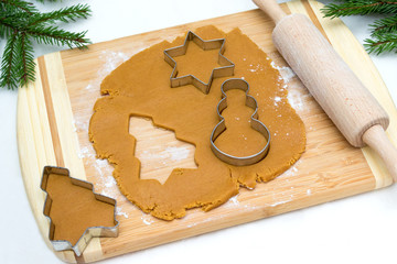 Cooking Christmas gingerbread.