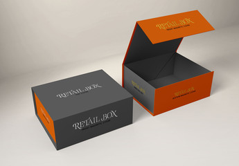 Magnetic Gift Boxes Mockup