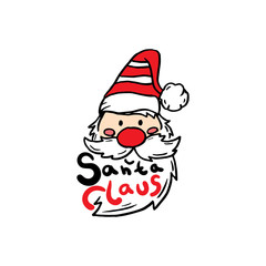 Funny  cartoon Santa Claus.Vector illustration