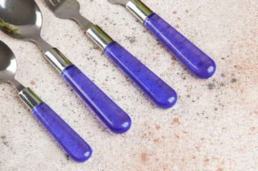 Cutlery set with fork, knife and spoon