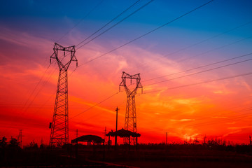 Fototapeta premium Electric power tower