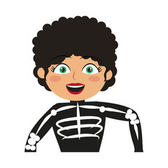 Kid with halloween costume