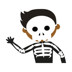 Kid with halloween costume