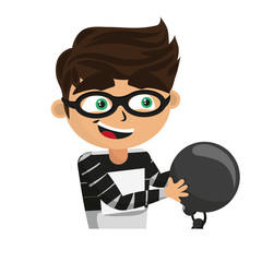 Kid with halloween costume