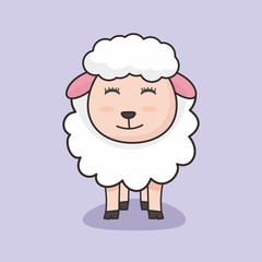 Cute sheep vector illustration 