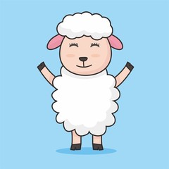 Cute sheep vector illustration 