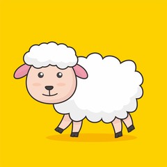 Cute sheep vector illustration 