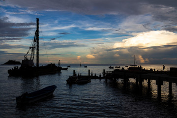 Fototapeta premium Tramonto in Capurganà, Colombia