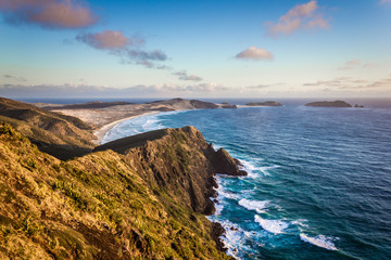 Obraz premium Waves at Cape Reinga in New Zealand