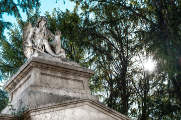 Fototapeta na wymiar Poblenou cemetery sculpture
