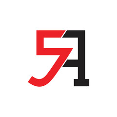 abstract letter sa geometric logo