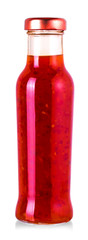 The Sweet sauce Chili  in glass bottle