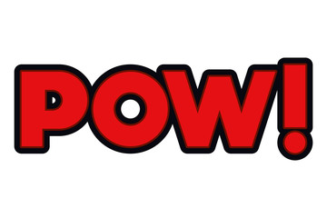 pow comic words isolated icon