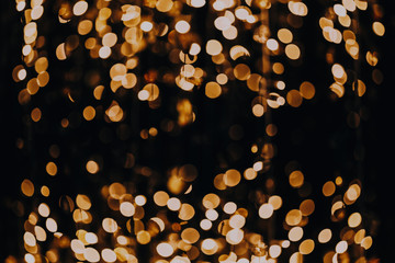 Beautiful defocused bokeh composition for background, vintage tone