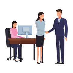 Business people and office