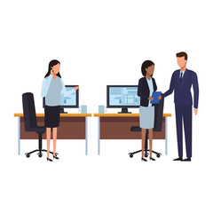 Business people and office