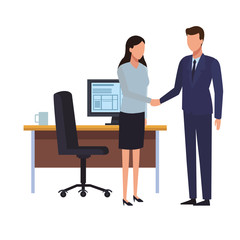 Obraz premium Business people and office