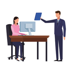 Fototapeta premium Business people and office