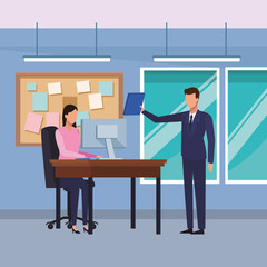 Business people and office