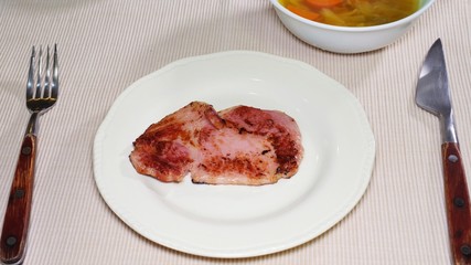 ロースハムのソテー