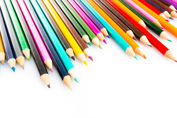 Fototapeta premium seamless colored pencils isolated