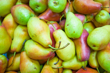 fresh pears  as background