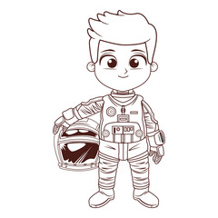 Astronaut boy cartoon